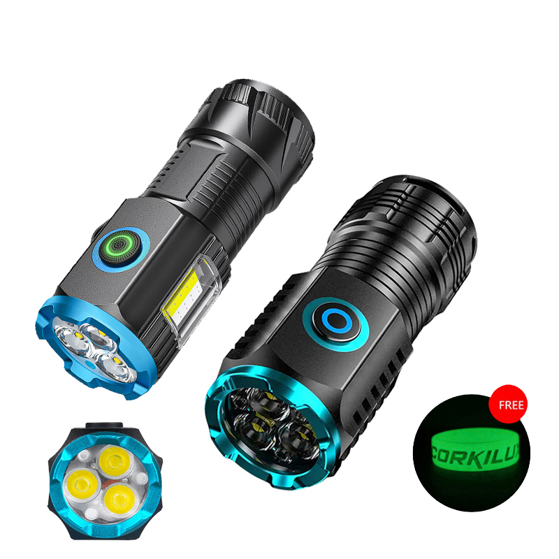 Edc (Every Day Carry - USB Recarregável de Bolso Mini Lanternas