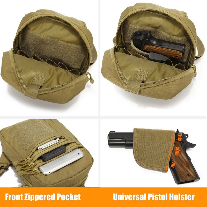 Novo saco de peito tático cold - Edc Pistol Carry Bag avaliação e preço
