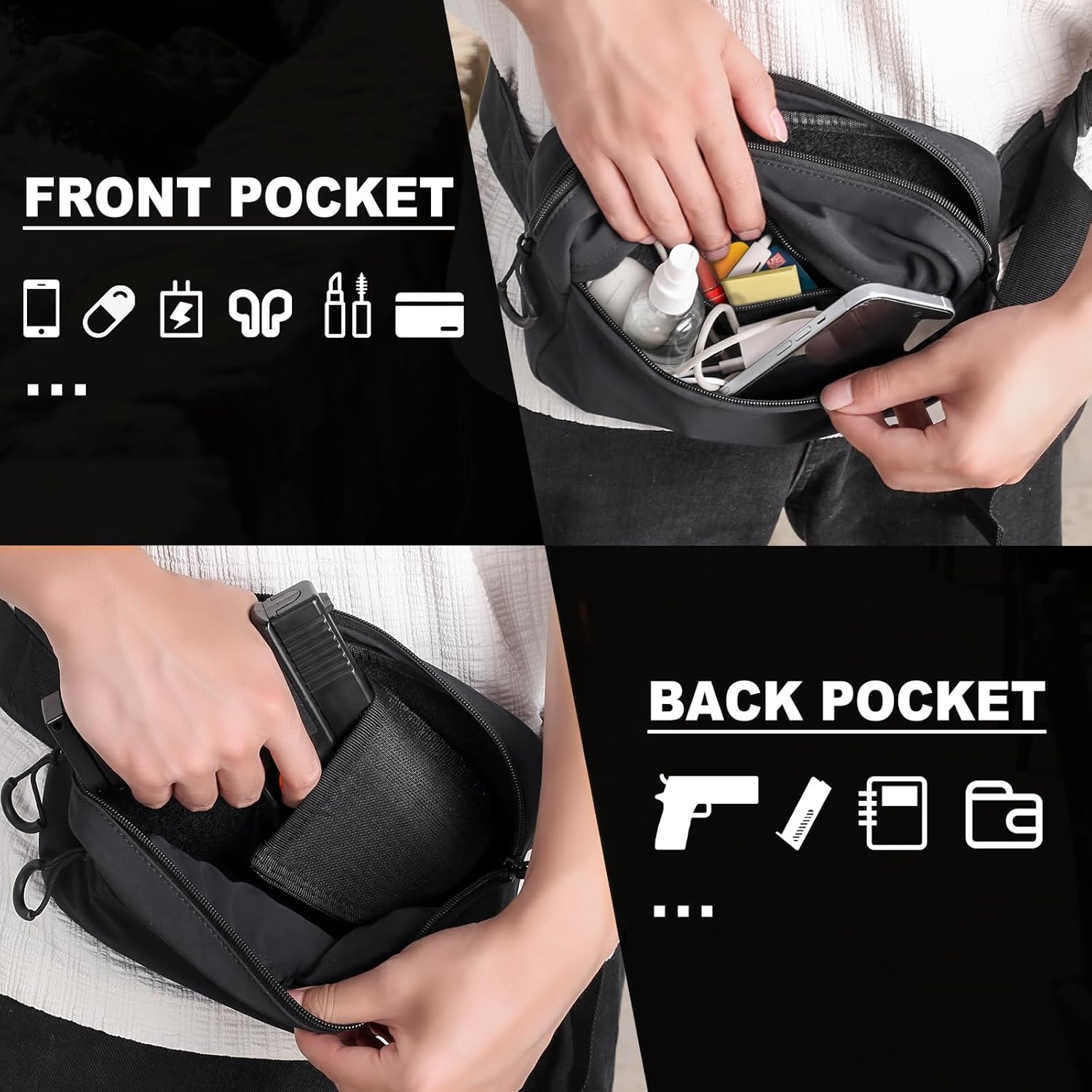 Pochete tática com coldre, bol - Edc Pistol Carry Bag avaliação e preço